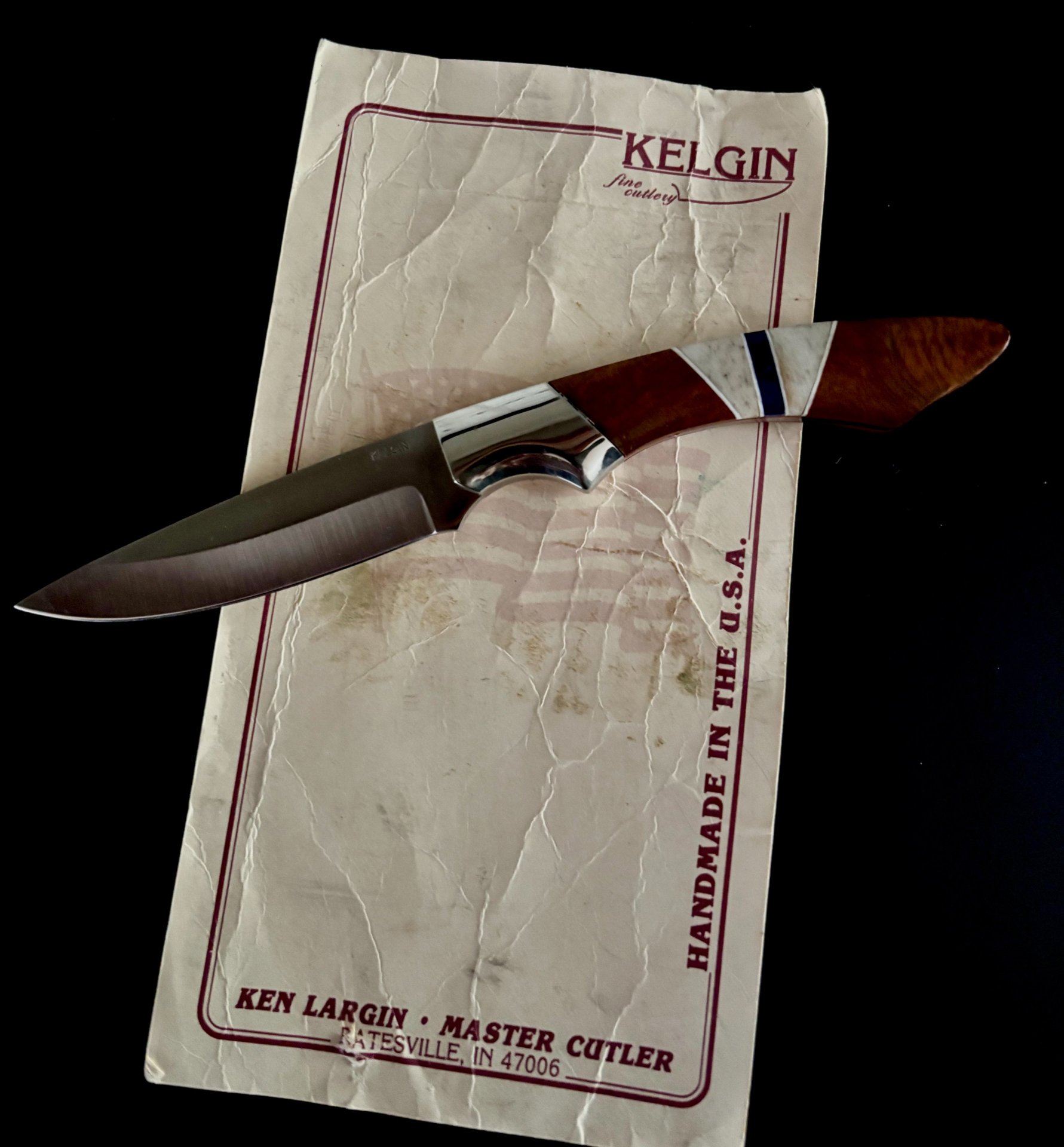 KELGIN / Ken Largin Custom Knife Messer von 1998 – Bild 5