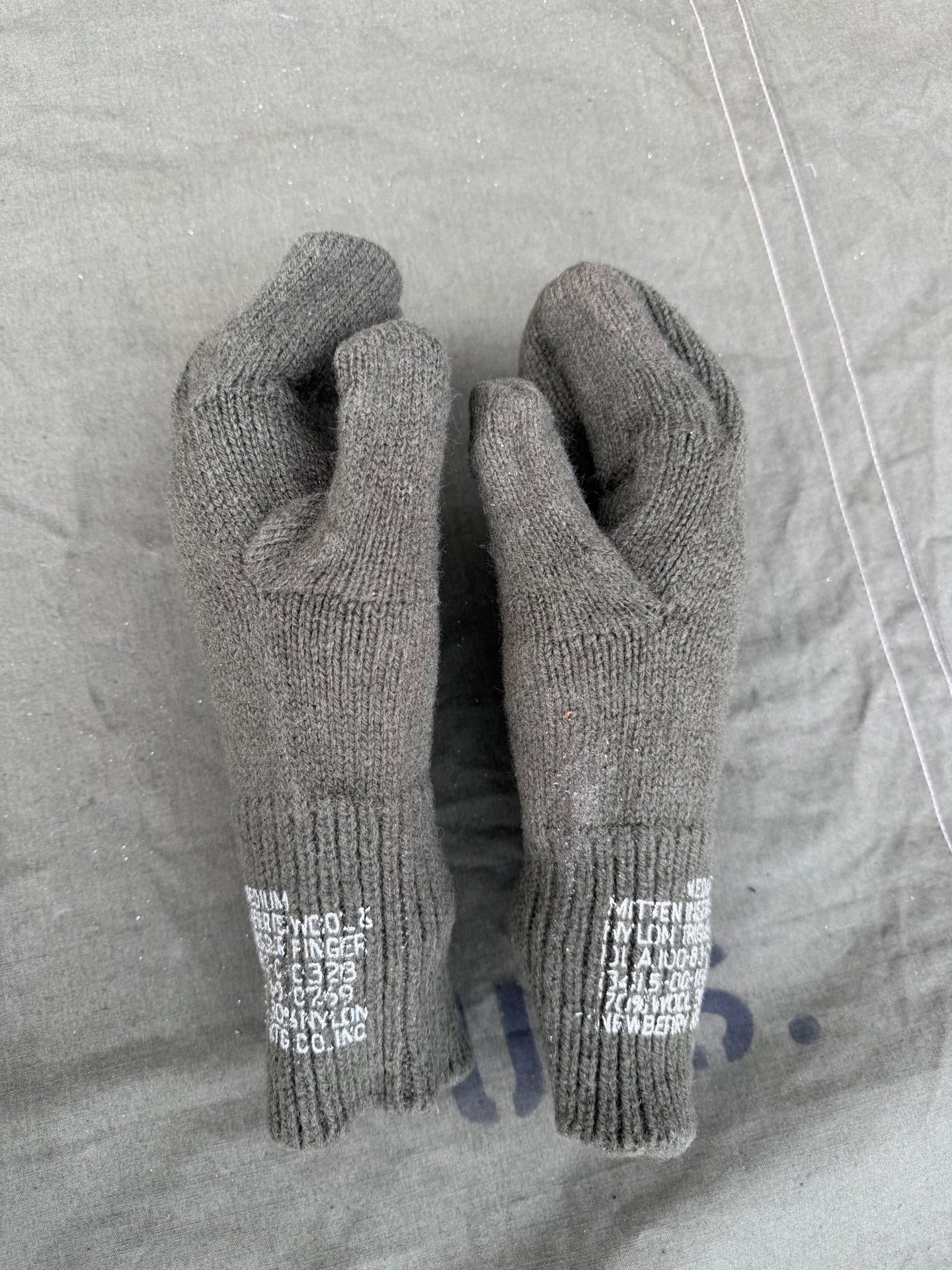 US Army Mitten Inserts Wool Nylon Trigger Finger Handschuhe M Jagd Schießsport – Bild 1