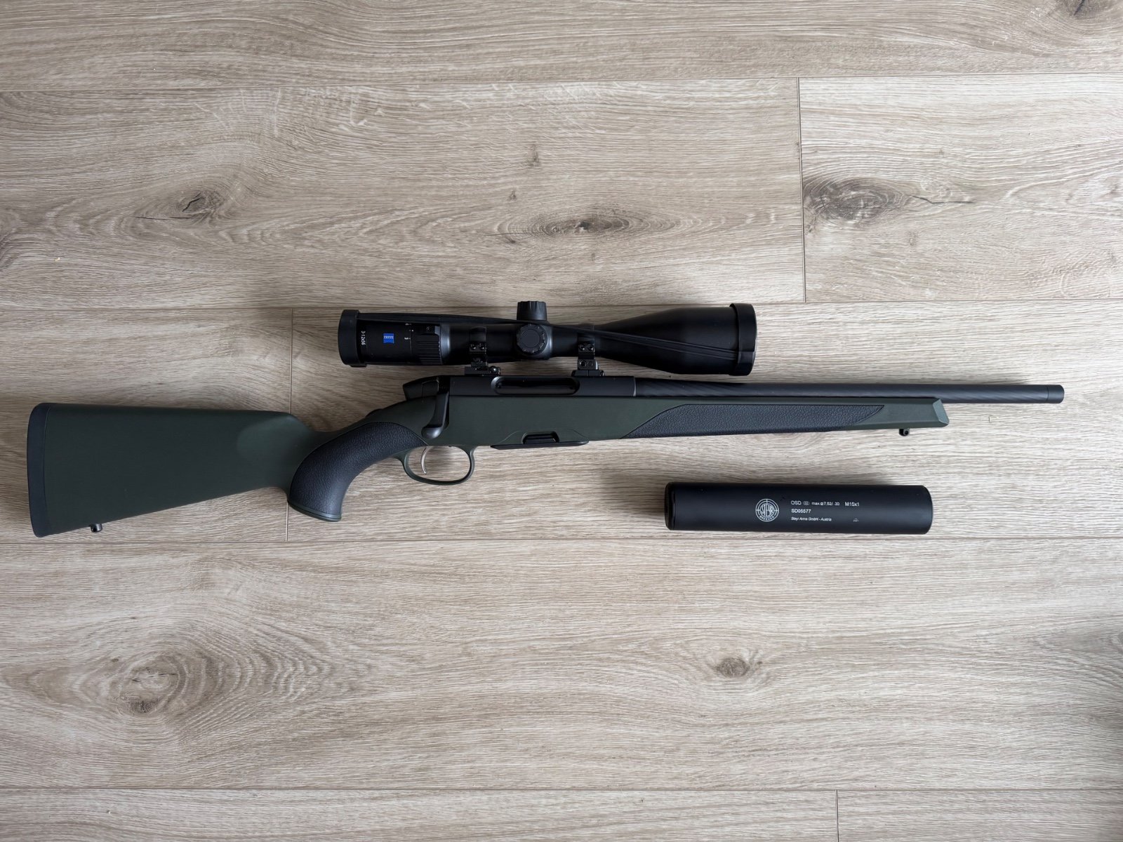 Steyr Mannlicher CL 2 SX Ultra Kurz mit Schalldämpfer, neuwertig – Bild 3