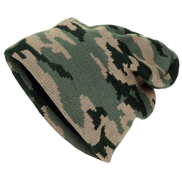 Strickmütze "Beanie" Woodland - Unigröße - fein gestrickt – Bild 1