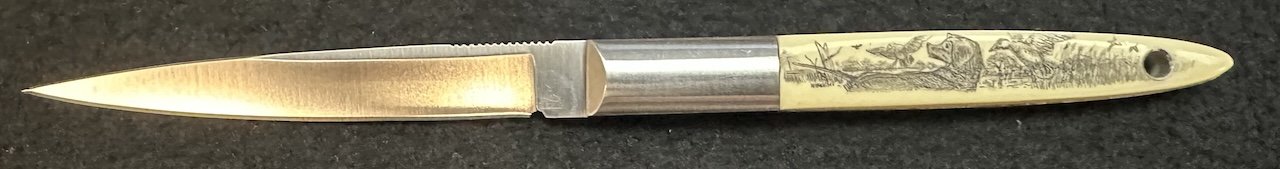 Federwild Messer - Federwildmesser - Japan - mit Jagdszene – Bild 1