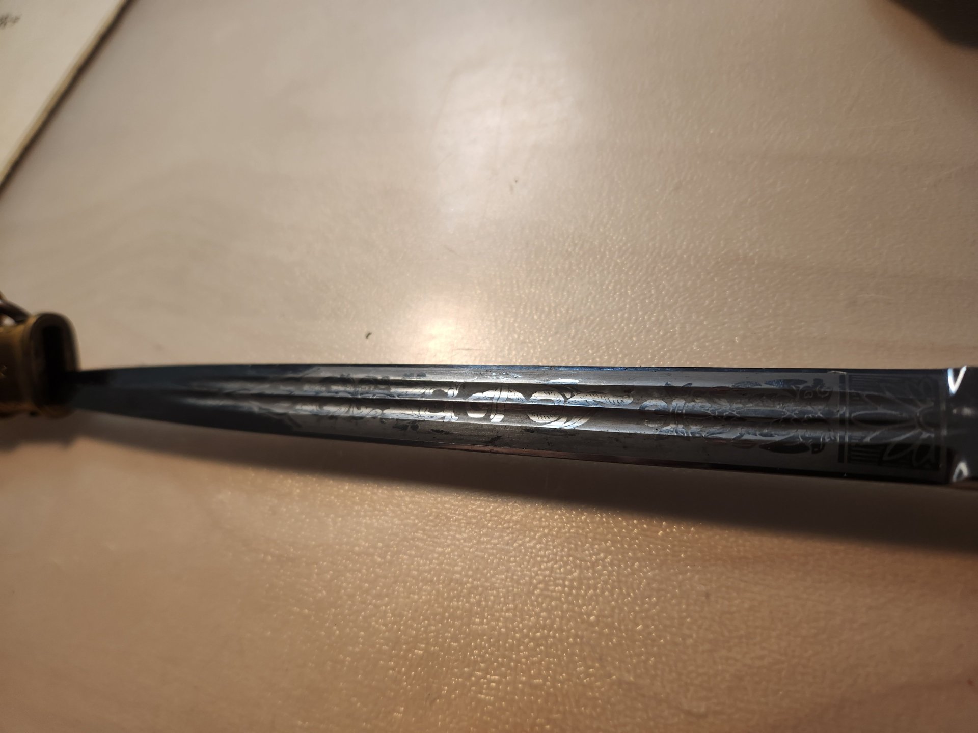 Kriegsmarine-Offiziersdolch (Modell 1938) inkl. Urkunde – Bild 6