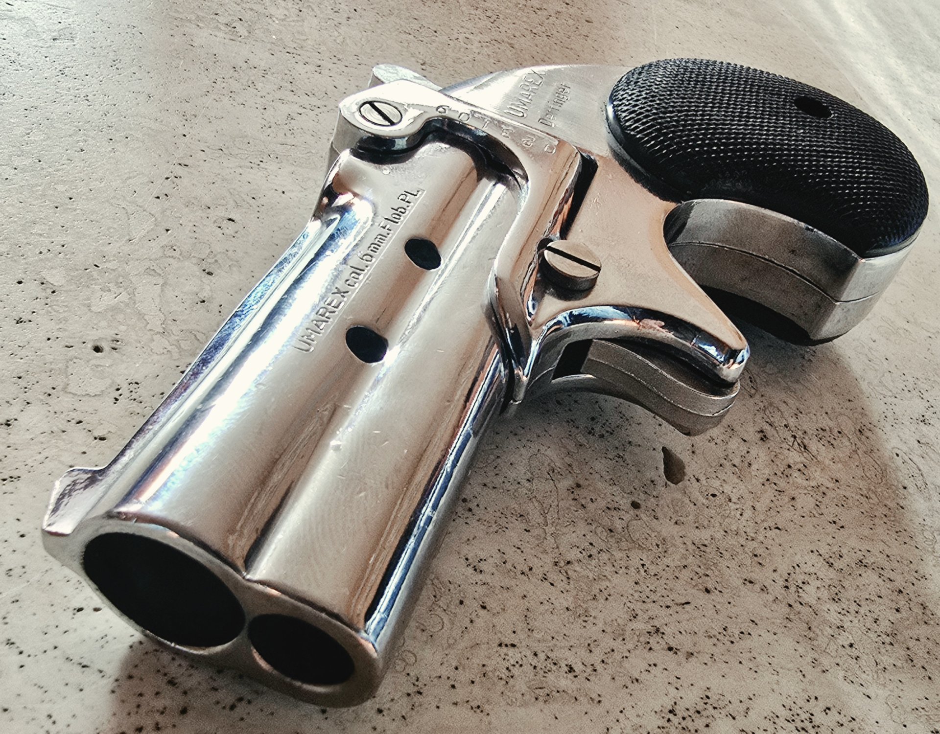 UMAREX / Doppel Derringer / 6mm Flobert / SSW-Platzpatronen / PTB 296 – Bild 6
