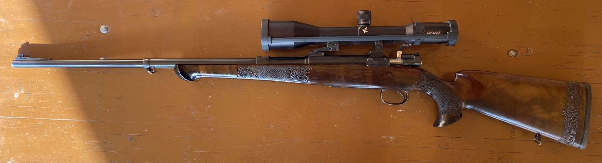 Husqvarna 8x57IS Luxus-Handschäftung links Swarovski 3-12x50 Leuchtpumkt – Bild 1