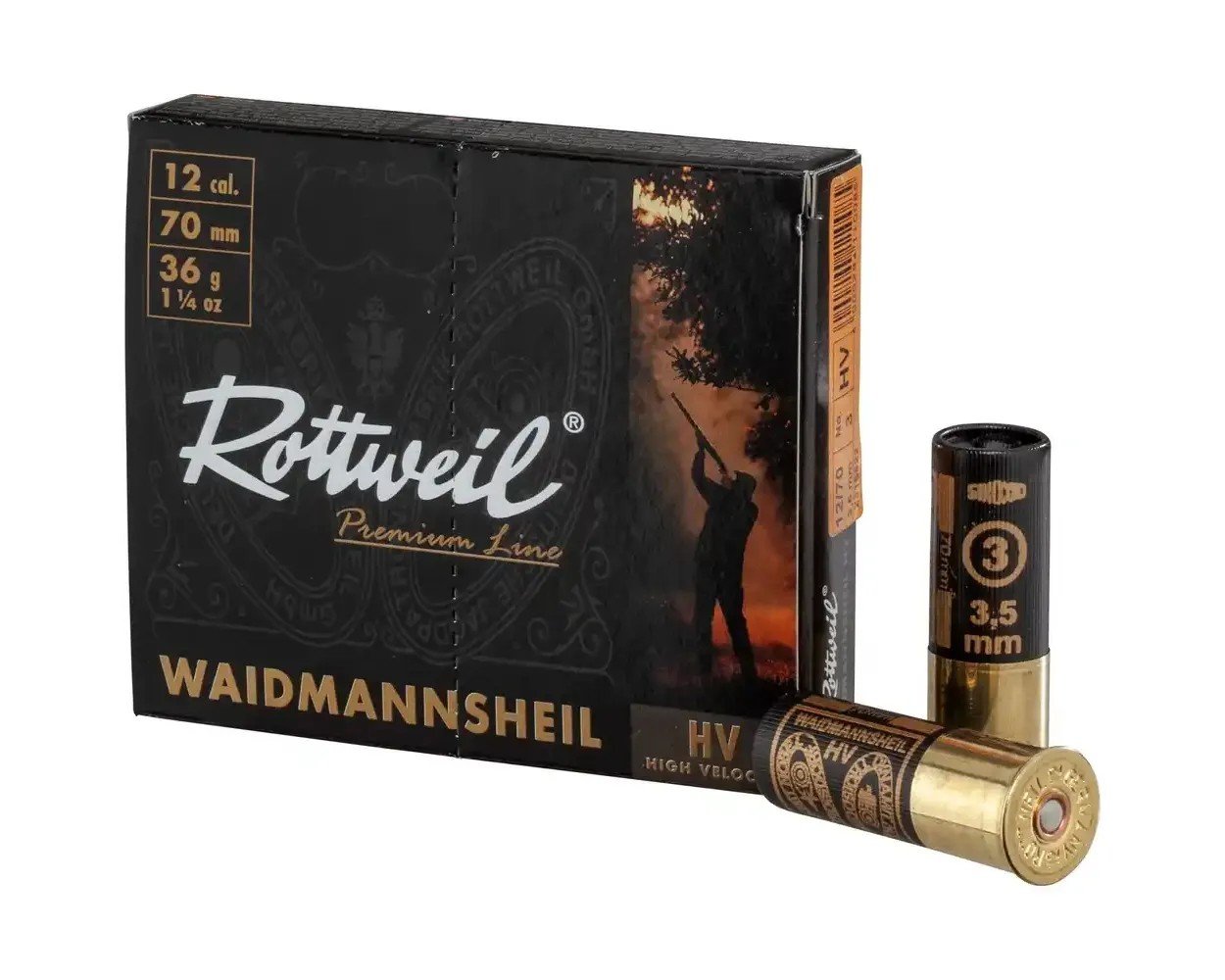 Rottweil Waidmannsheil 12/70 TPL HV 3,5mm 36g 10ER – Bild 1