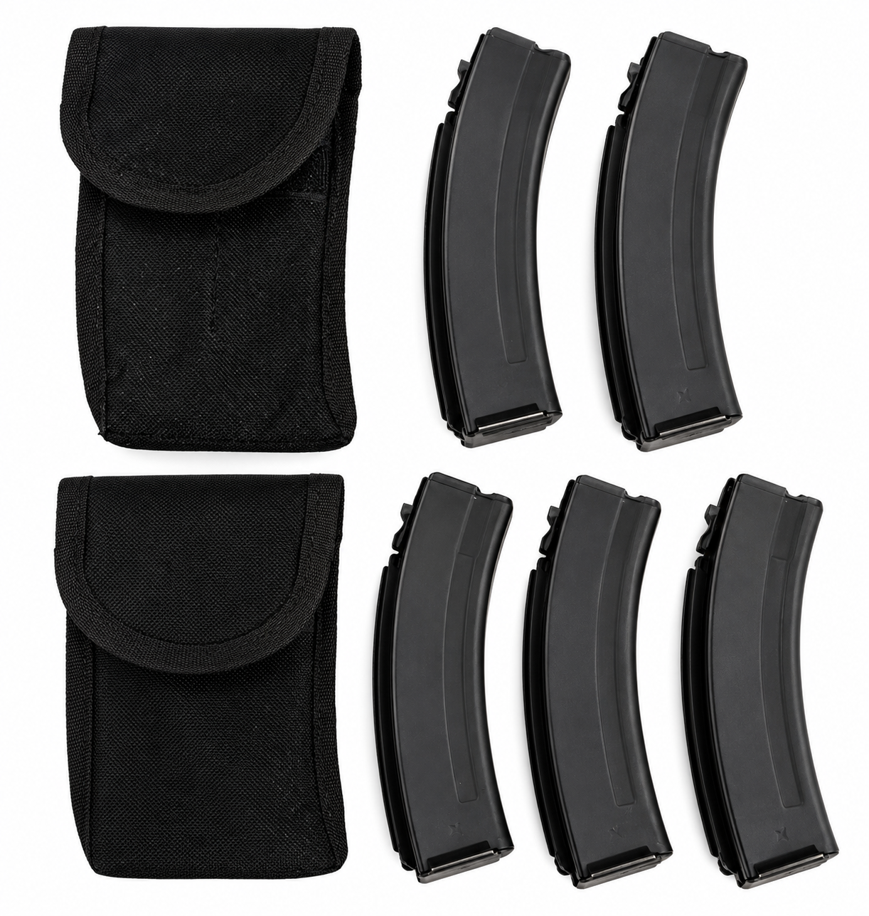 CZ vz. 61 –„ Scorpion „5 x 20 Schuss Magazine und Magazintaschen, Kaliber 7,65 Browning (.32 ACP). – Bild 1