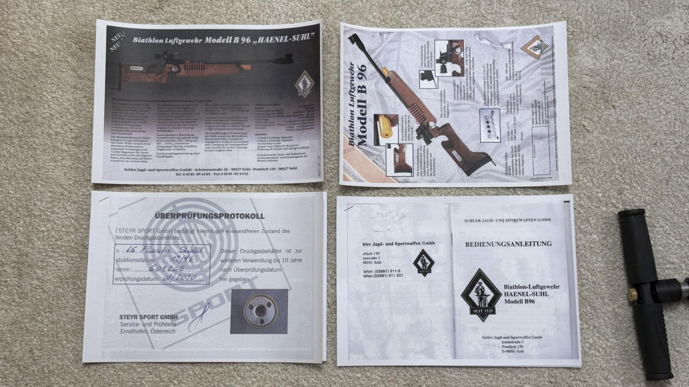 Biathlon Luftgewehr B96 von Haenel - das Original !!! Baugleich mit Steyr LGB1 – Bild 3