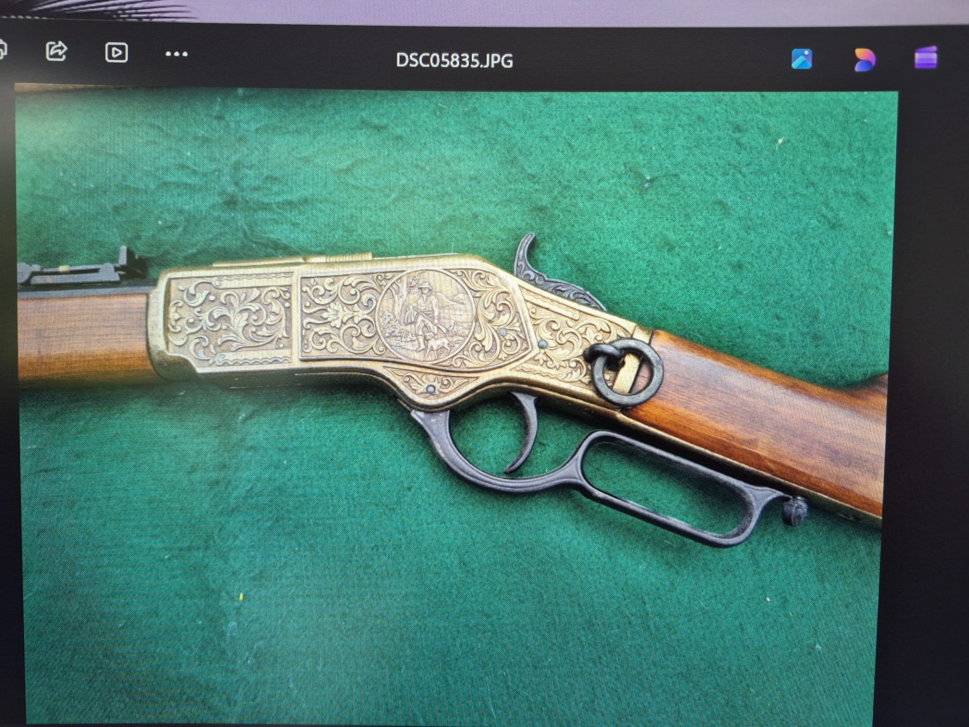 Deko Winchester (Model 73?)mit Wandaufhängung – Bild 2