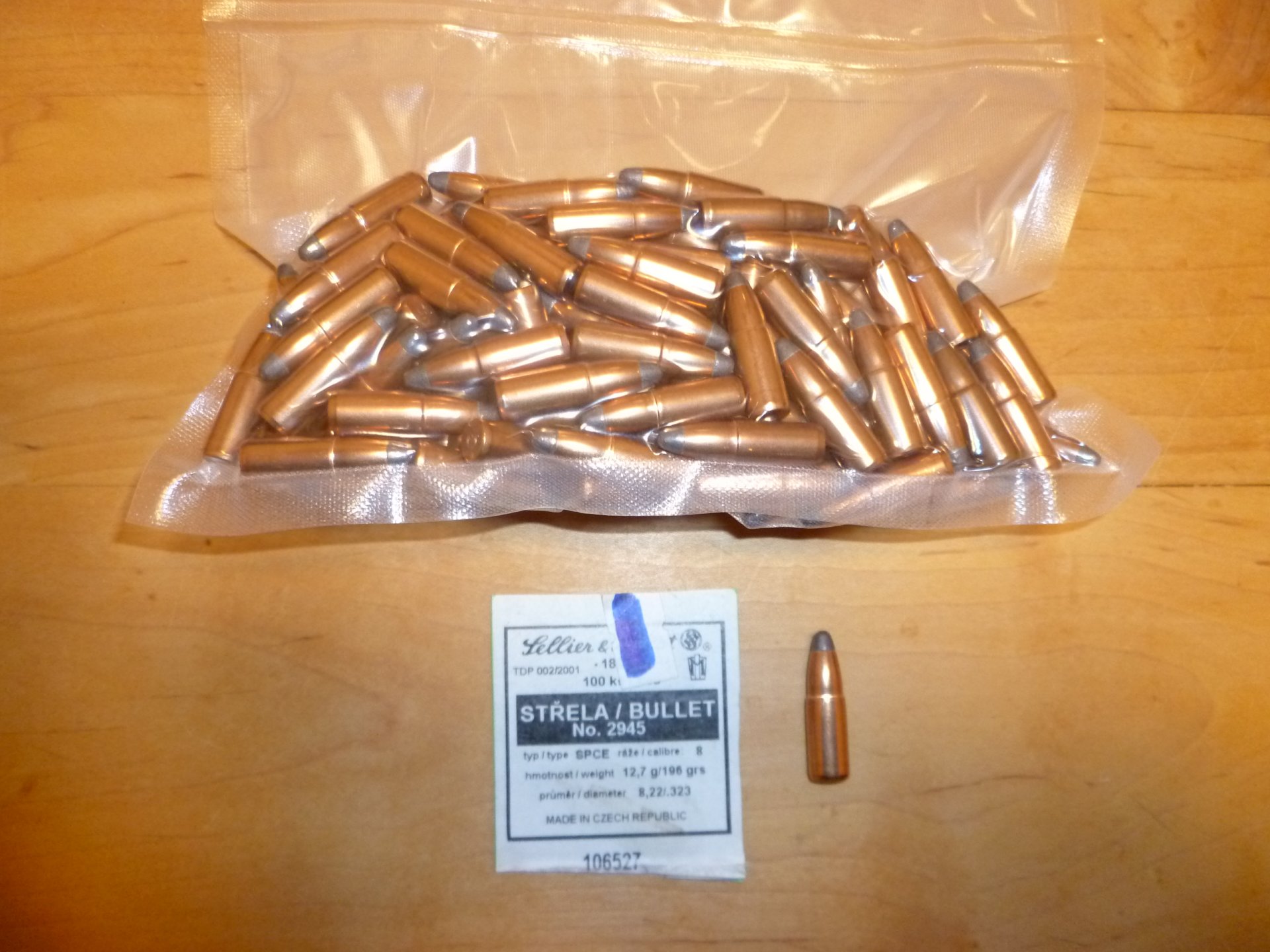 S&B 8,22/.323 SPCE 12,7g/196grs 100 Stk. – Bild 1