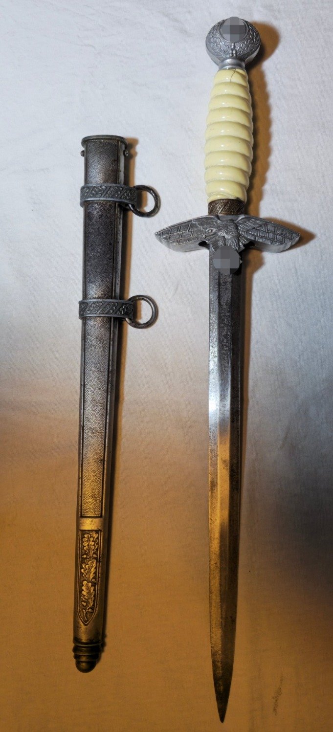 Luftwaffen Offiziersdolch Wehrmacht Waffenfabrik Max Weyersberg – Bild 3