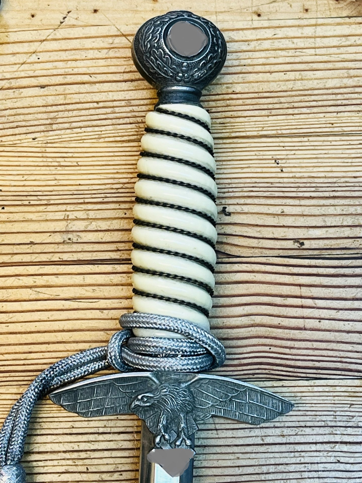 sehr schöner Wehrmacht Luftwaffen Fallschirmjäger Offz. Dolch Alcoso Gehänge & Portepee – Bild 3
