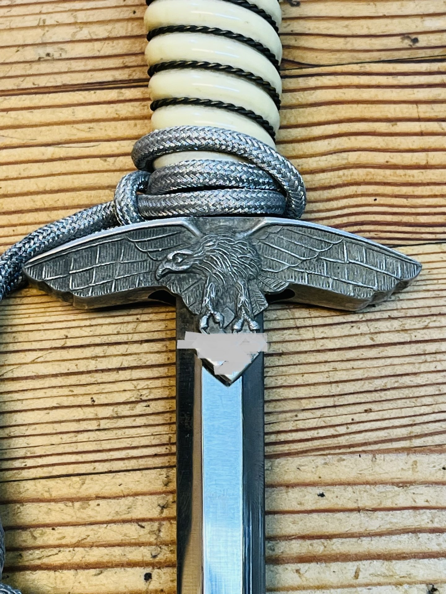 sehr schöner Wehrmacht Luftwaffen Fallschirmjäger Offz. Dolch Alcoso Gehänge & Portepee – Bild 4