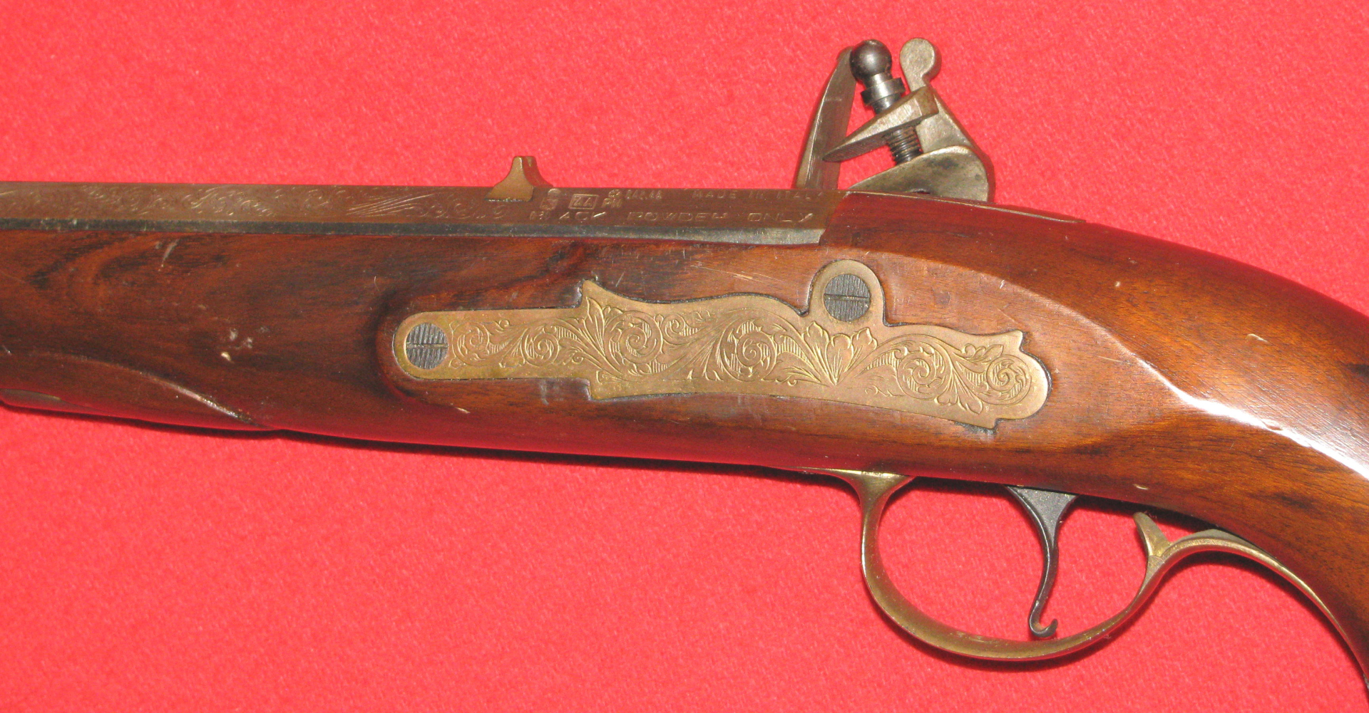 Schöne PEDERSOLI Steinschloss Vorderlader Pistole in CA. 44 – Bild 2