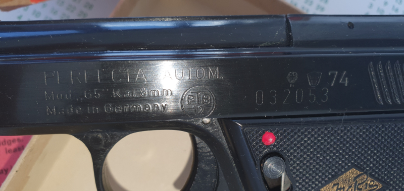 Rarität ! Perfecta-Aut. Mod. G5 Kal.8mm “erste PTB 12“von 1974 neu mit viel Zubehör – Bild 4