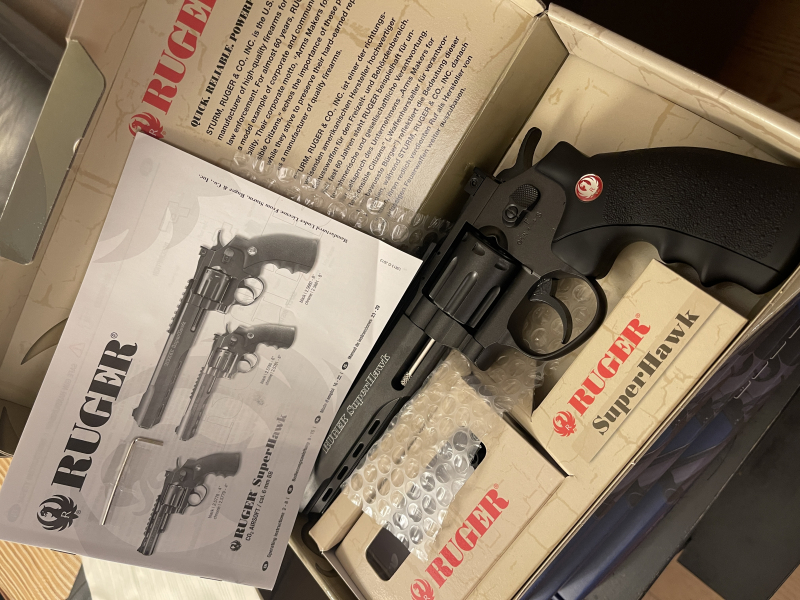 Ruger Super Hawk 6 Zoll 6mm BB CO2 Revolver schwarz – Bild 2