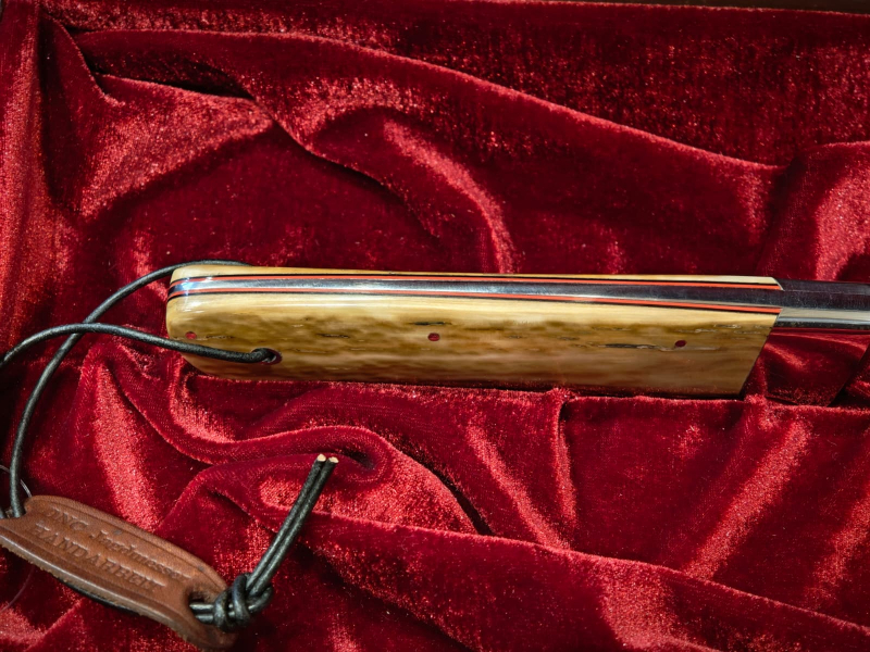 DNC "Athos" – RWL34 | Mammutelfenbein | Scrimshaw Gravur Bär | Exklusives Sammlermesser | Jagdmesser – Bild 3