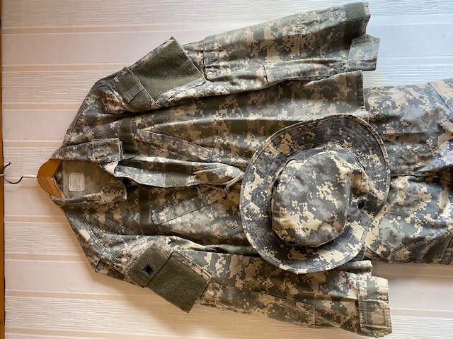 US Army Infantrie Uniform Tarn Jacke Hose Mütze No Bajonett Garand M16 – Bild 2