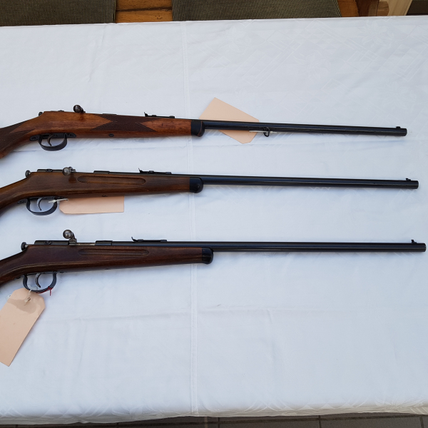 Drei Anschütz Einzellader Waffen Kal. 22lfb. und Kal. 6mm glatt – Bild 3