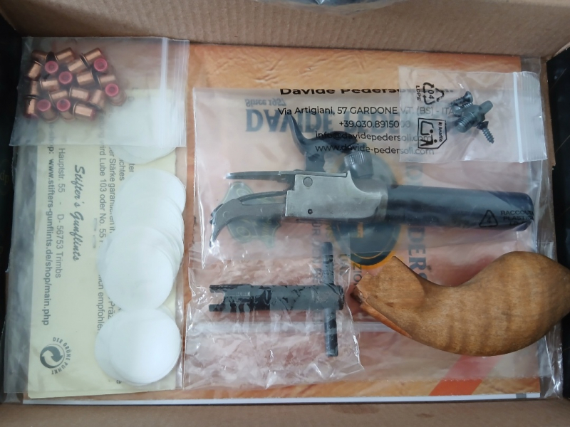Derringer Liegi .44 Davide Pedersoli Set mit Indoor Shooting Piston – Bild 2