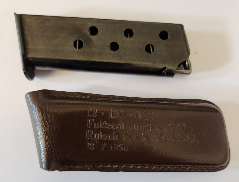 Magazin - Walther PPK - Original - 7,65mm - Lederfutteral (Selten/RAR) – obrázek 3