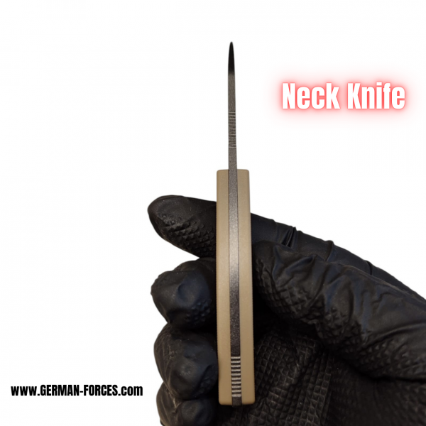 Neck Knife Messer -Sandfarben-| sehr scharf | Survival Outdoor Messer | Alltagshelfer – nuotrauka 5