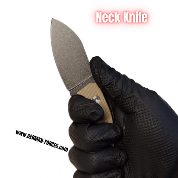 Neck Knife Messer -Sandfarben-| sehr scharf | Survival Outdoor Messer | Alltagshelfer – nuotrauka 4