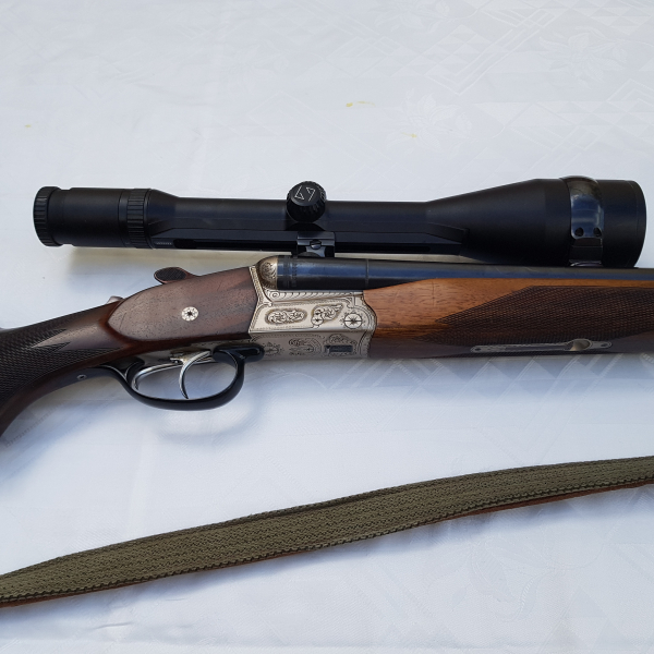 Drilling Krieghoff Trumpf Kal. 12/70 7x65R 22 Hornet Zeiss Zielfernrohr 3-12x56 mit Leuchtpunkt – Bild 4