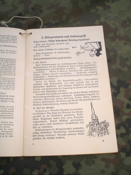 Deutsche Luftschutzvorschrift zur VM 40 – billede 2