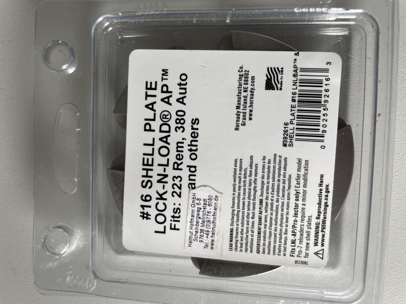 HORNADY LNL HÜLSENHALTER-Platte Shell Plate #16 – Bild 2