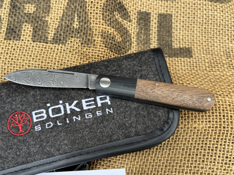 Böker Barlow Prime Tirpitz-Damast Zweihandtaschenmesser – Bild 2