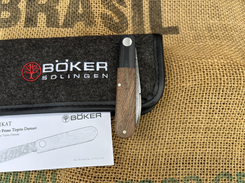 Böker Barlow Prime Tirpitz-Damast Zweihandtaschenmesser – Bild 3