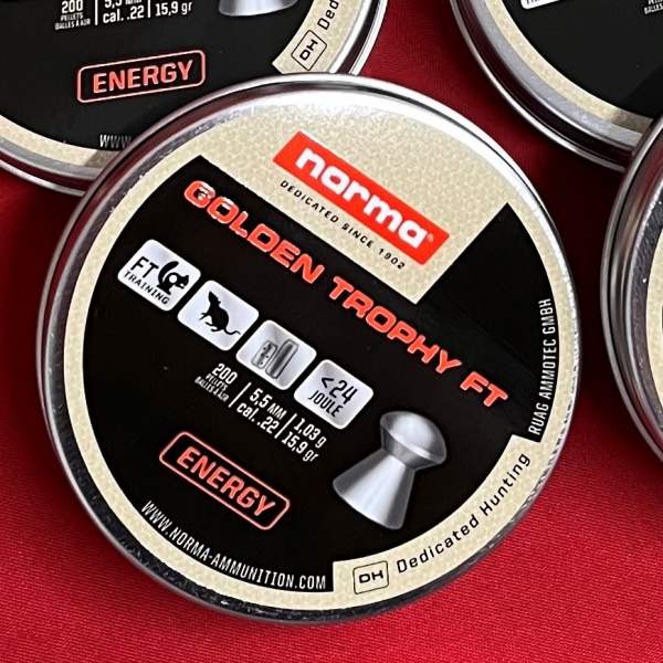 Norma Golden Trophy FT 5er Set | 5,5mm cal. .22 | 1,03g 15,9gr - 1000 Stk. Luftgewehrkugeln – Bild 2