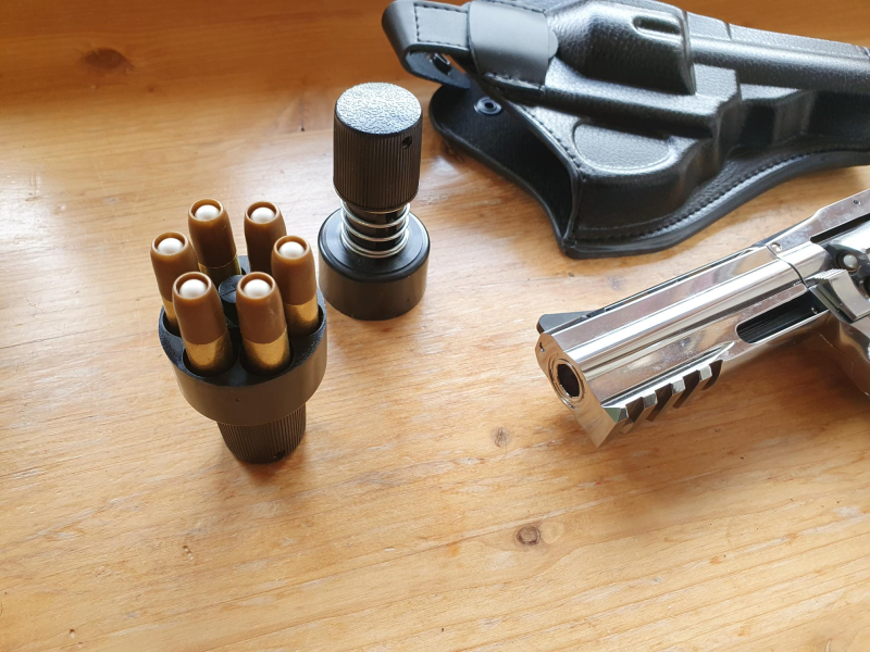 Smith & Wesson M29 6,5 Zoll CO2 + Holster + Speedloader. Neuwertig – Bild 3