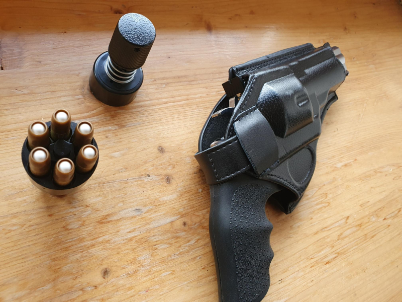 Smith & Wesson M29 6,5 Zoll CO2 + Holster + Speedloader. Neuwertig – Bild 4