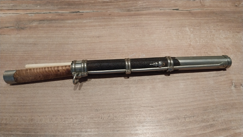 Rarität: Antikes asiatisches Essbesteck (Trousse) – Qing-Dynastie / Mongolei um 1900 – slika 6