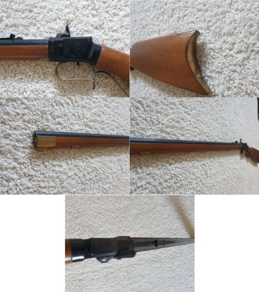VORDERLADER-PERKUSSIONSGEWEHR WESSON-RIFLE, brünierter achtkantiger Lauf, Kal. .45 Black Powder – immagine 2
