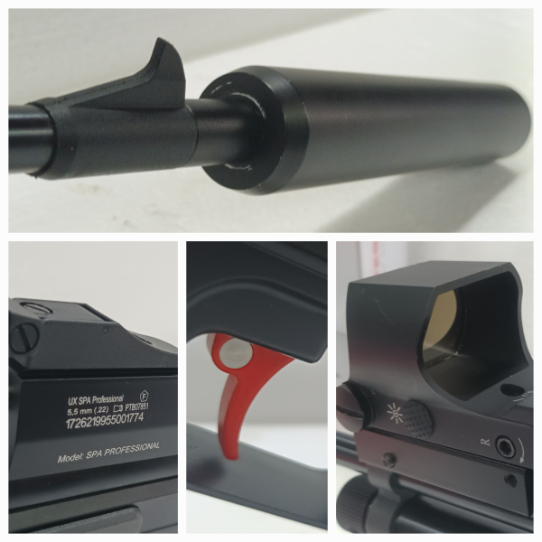 Luftpistole UX SPA __ NEU __ Kal. 5,5mm __ LP + Schalldämpfer + RedDot im SET – Bild 4