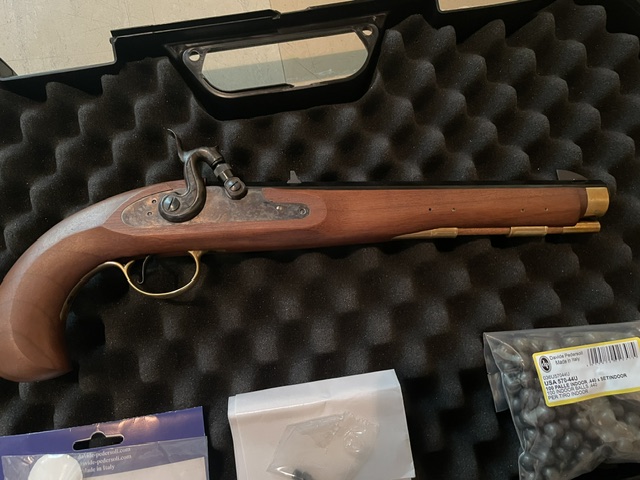 hochweritge NEUE Pedersoli Vorderlader Pistole Kentucky Indoor Set Kaliber .45 – Bild 2