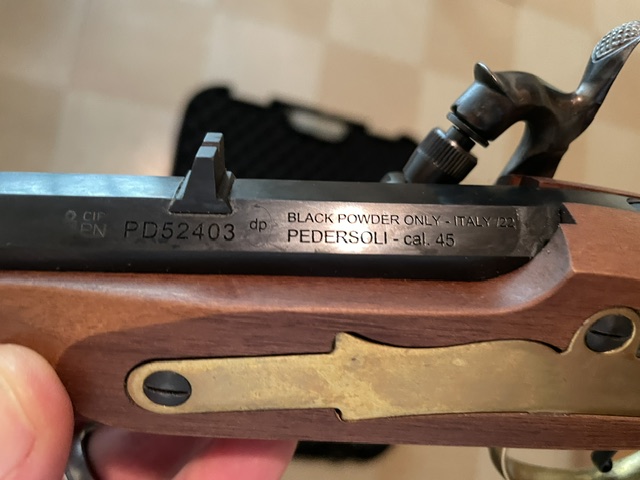 hochweritge NEUE Pedersoli Vorderlader Pistole Kentucky Indoor Set Kaliber .45 – Bild 3