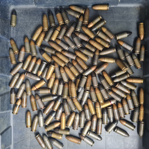 150 Patronen 9x19 - 2. Weltkrieg - ohne Pulver – billede 2