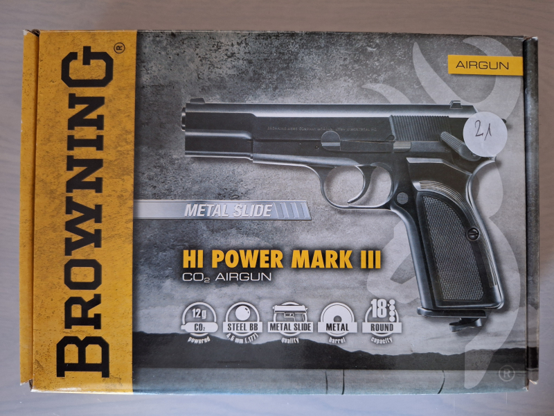 Browning High Power Mark III CO2-Pistole Kal. 4,5 mm BB – Bild 3