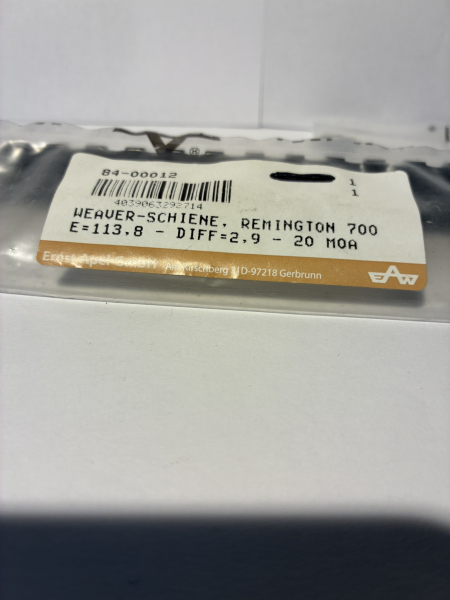 EAW Stahl-Picatinny-Schiene für Remington 700 Long Action mit 20 MOA Vorneigung – Bild 3