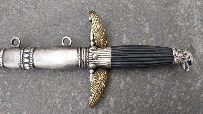 Luftwaffendolch Ungarn WW2 – M32/35 mit Klingenwidmung „Simon Miklós hadnagy“ 1941, Top! – Bild 6