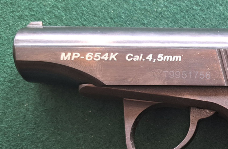 Baikal Makarov CO2 Luftpistole Modell MP-654K , Kaliber 4,5 mm (.177) mit F-Zeichen, 1999, Sammlerw. – Bild 3
