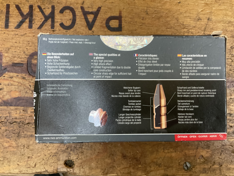 RWS 6,5x57 R Doppelkorns 9,1Glas 1 Packung – Bild 2