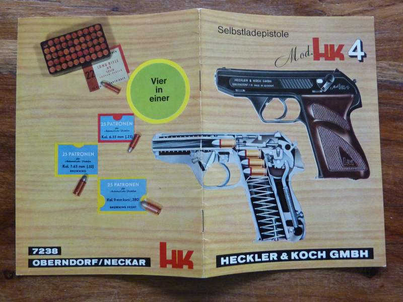 Heckler & Koch Selbstl.pist HK 4, Kal. 9mm k/7,65/6,35/.22 LR, Bedienungsanleitung/Gebrauchsanweisun – billede 3