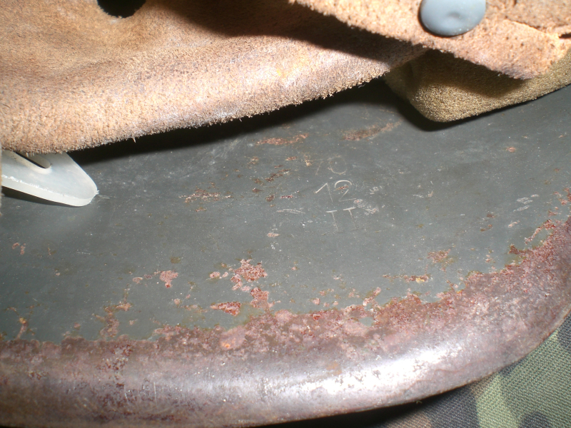 Stahlhelm M56 NVA mod. Mit Tarnbemalung Balkankrieg – billede 6
