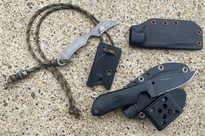 2x Fred Perrin: Spyderco Street Bowie (längst vergriffen) und Chestnut Knife von Böker – pilt 2