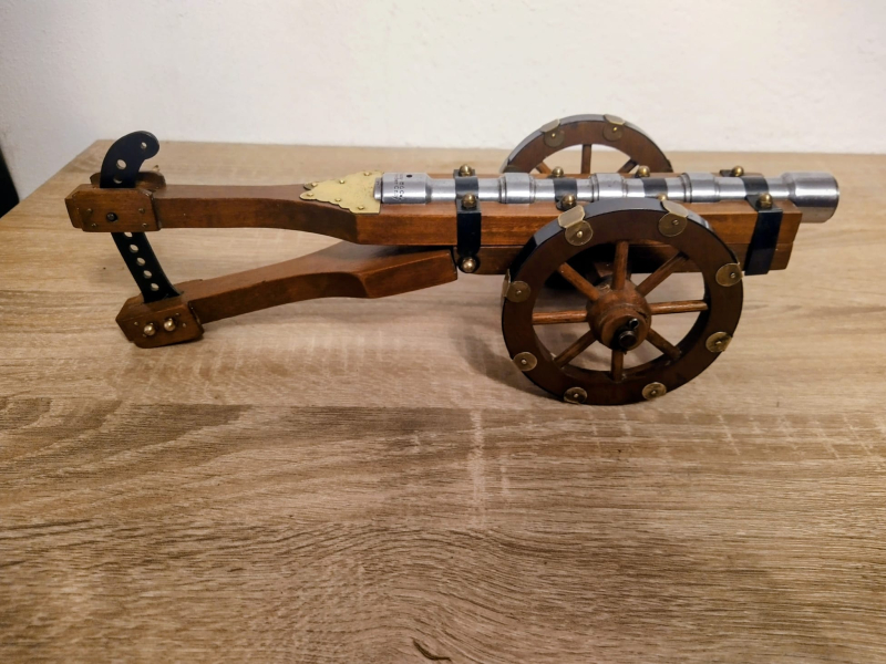 Feldschlange Kanone Modellkanone Dikar Spain mit Beschusszeichen cal .50 Deko Militär Jäger – Bild 5