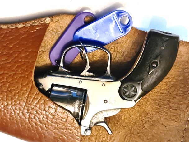 belgischer Revolver S&W Mod. 2 mit Tasche – Bild 2